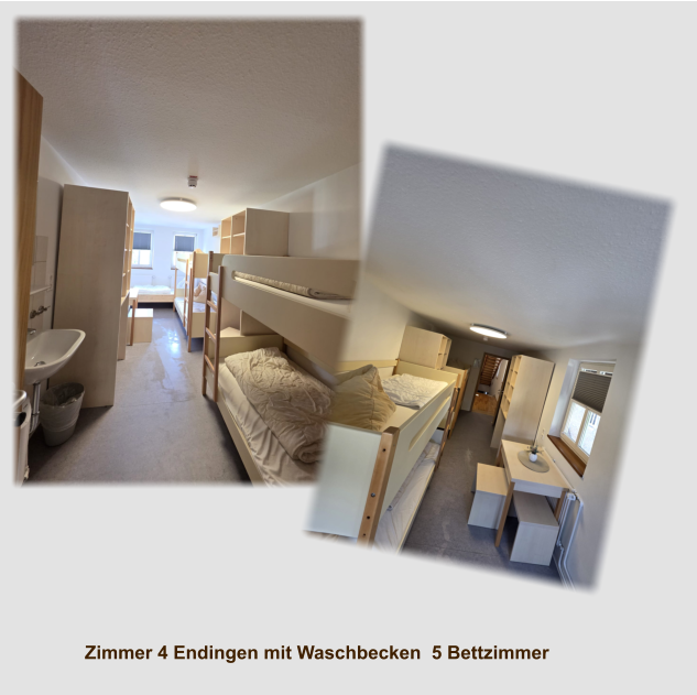 Zimmer 4 Endingen mit Waschbecken  5 Bettzimmer