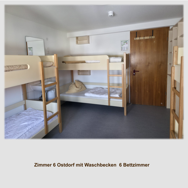 Zimmer 6 Ostdorf mit Waschbecken  6 Bettzimmer